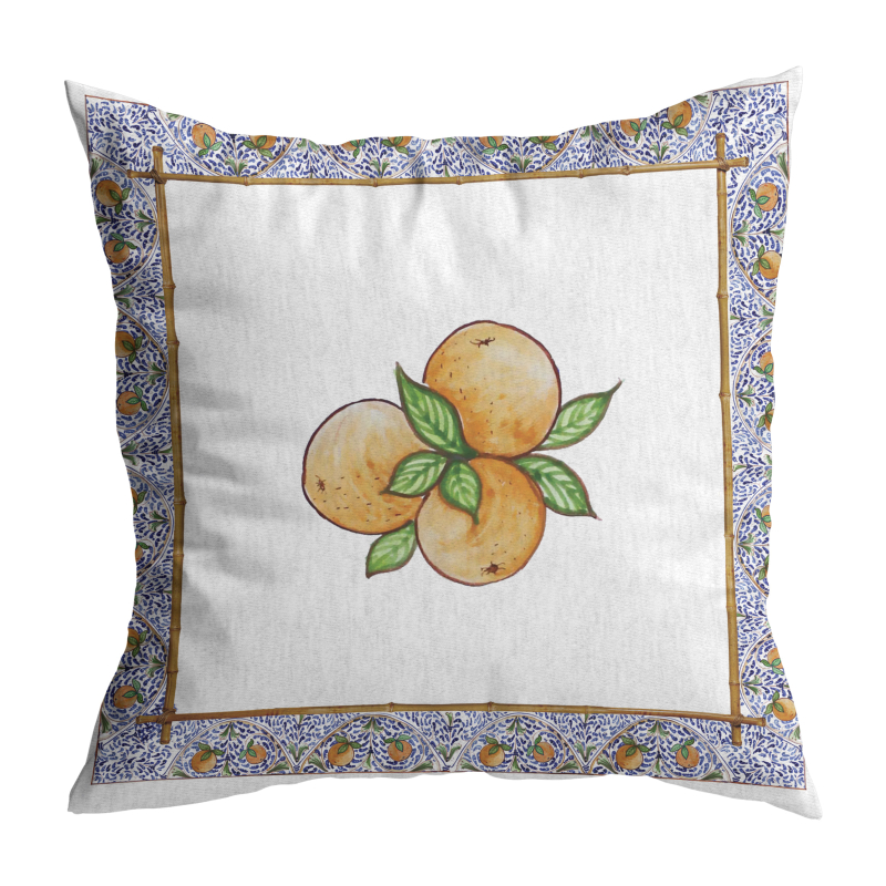 ALMOFADA GROVE LEMON LARANJA - Linha Grove Lemon - HD - 
