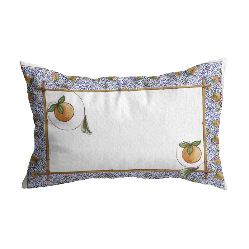 ALMOFADA RIM GROVE LEMON LARANJA - Linha Grove Lemon - HD - 