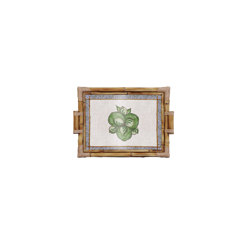 BANDEJA BAMBU DUPLA GROVE LEMON VERDE M - Linha Grove Lemon - HD - 