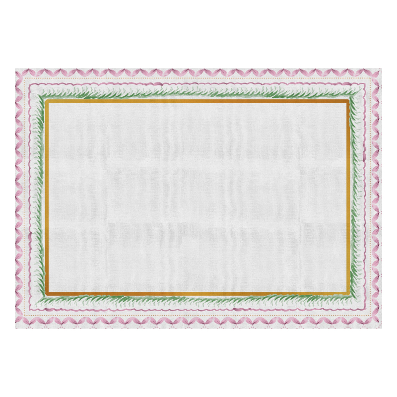 CONJ. JOGO AMERICANO FLEUR DE ROSE - Linha Fleur de Rose - 