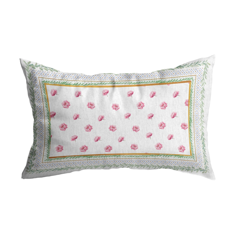 ALMOFADA RIM FLEUR DE ROSE - Linha Fleur de Rose - 