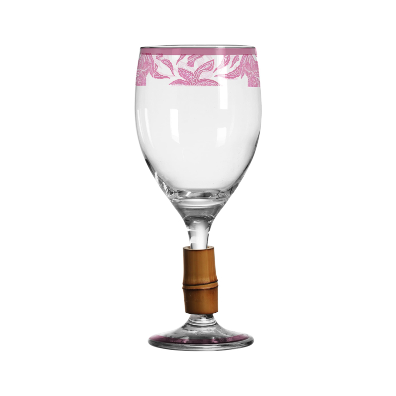 TACA DE VINHO JUNGLE DREAMS FLOR C/ BAMBU - Linha Jungle Dreams - HD - 