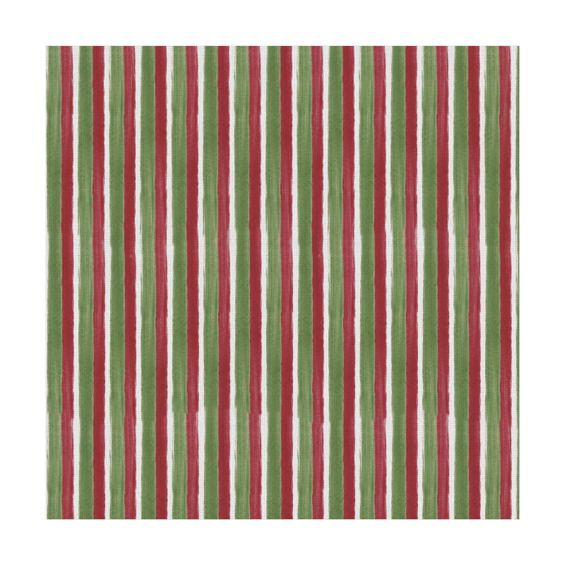 CONJ. GUARDANAPO CHRISTMAS STRIPES VERDE/VERMELHO - Linha -Christmas Stripes - HD - 