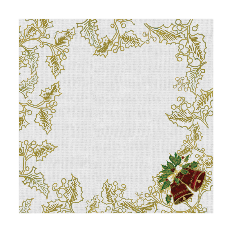 CONJ. GUARDANAPO HOLLY GOLDEN DOURADO - Linha -Holly Golden - 