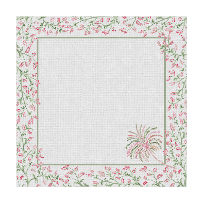 CONJ. GUARDANAPO PINK PALM - Linha Pink Palm - HD - 