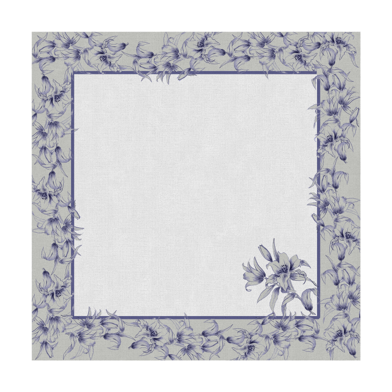 CONJ. GUARDANAPO SOFT BLOOM AZUL - Linha Soft Bloom - HD - 