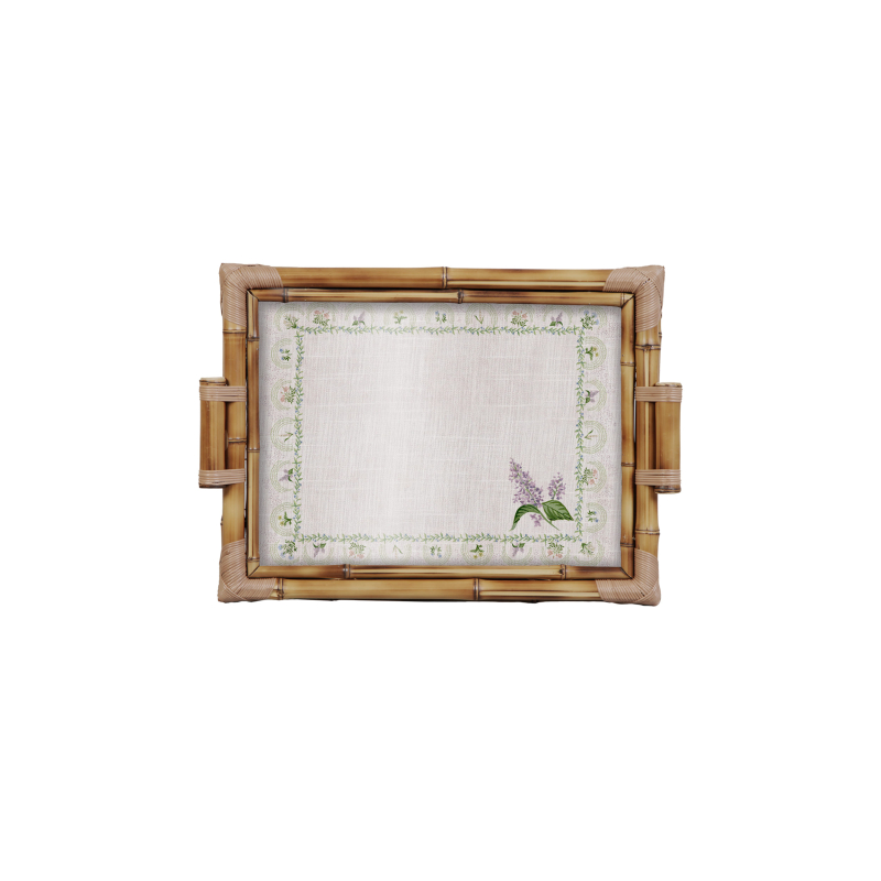 BANDEJA BAMBU DUPLA SECRET GARDEN G - Linha Secret Garden - 