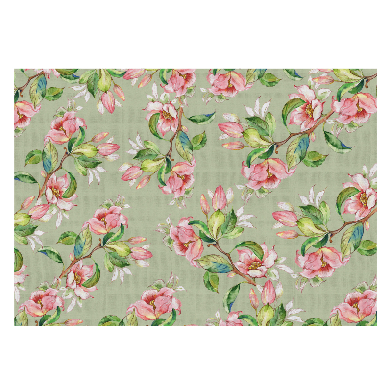 CONJ. JOGO AMERICANO ESTAMPADO FLORAL BUNNY - Linha Floral Bunny - HD - 