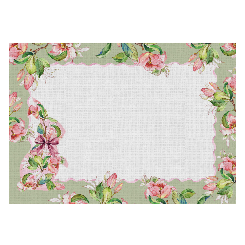 CONJ. JOGO AMERICANO FLORAL BUNNY - Linha Floral Bunny - HD - 