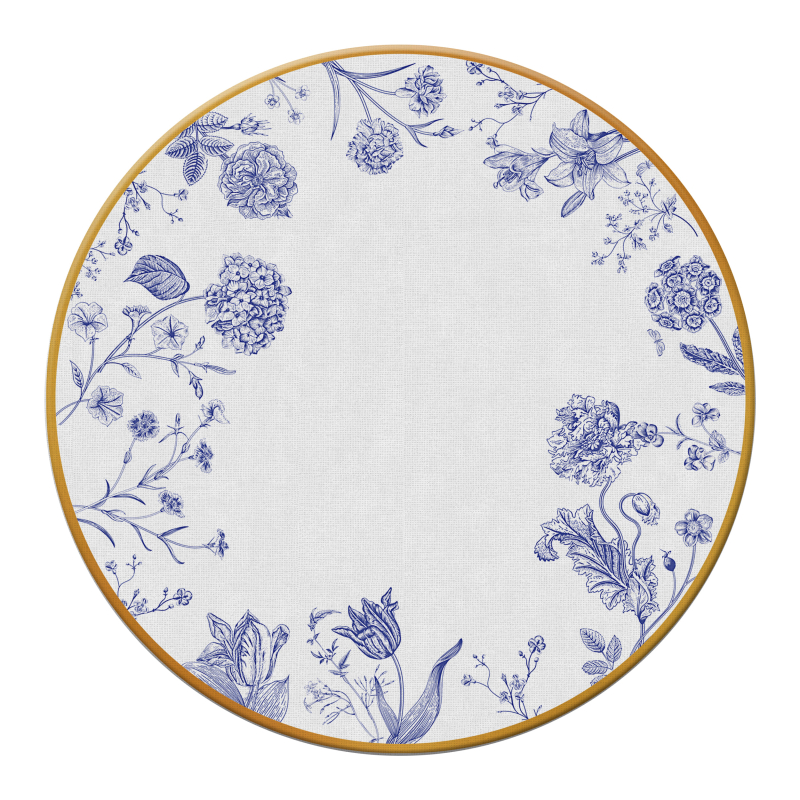 CONJ. CAPINHA JG AMERICANO RABBIT'S FLOWERS BLUE - Linha Rabbit's Flowers Blue - HD - 