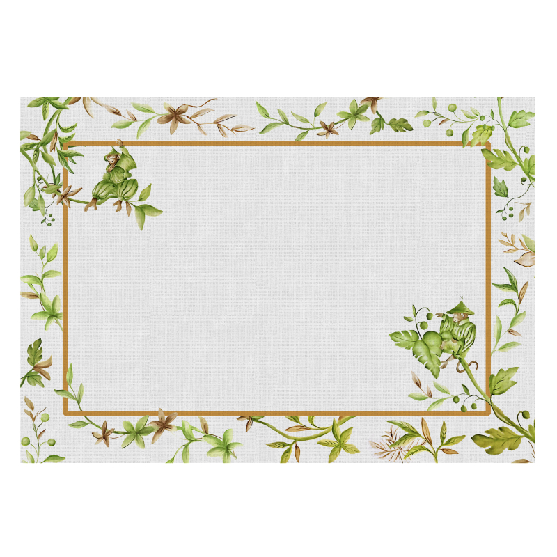 CONJ. JOGO AMERICANO GREEN MONKEYS - Linha Green Monkeys - HD - 