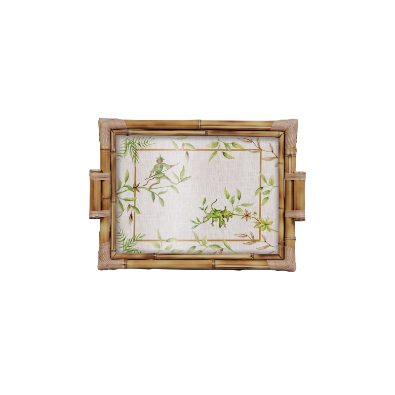 BANDEJA BAMBU DUPLA M GREEN MONKEYS - Linha Green Monkeys - HD - 