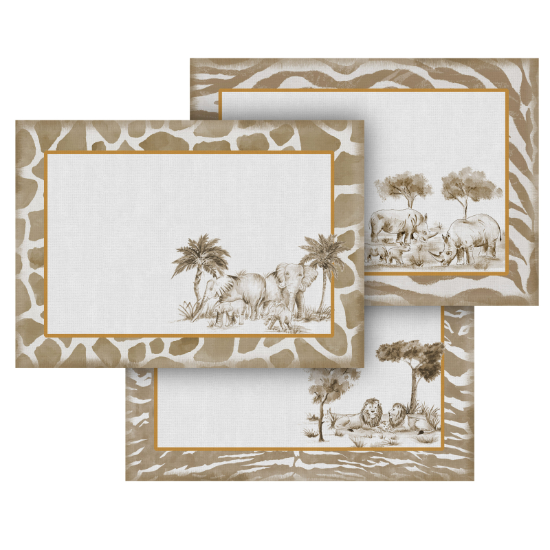 CONJ. JOGO AMERICANO SAFARI - Linha Safari - HD - 