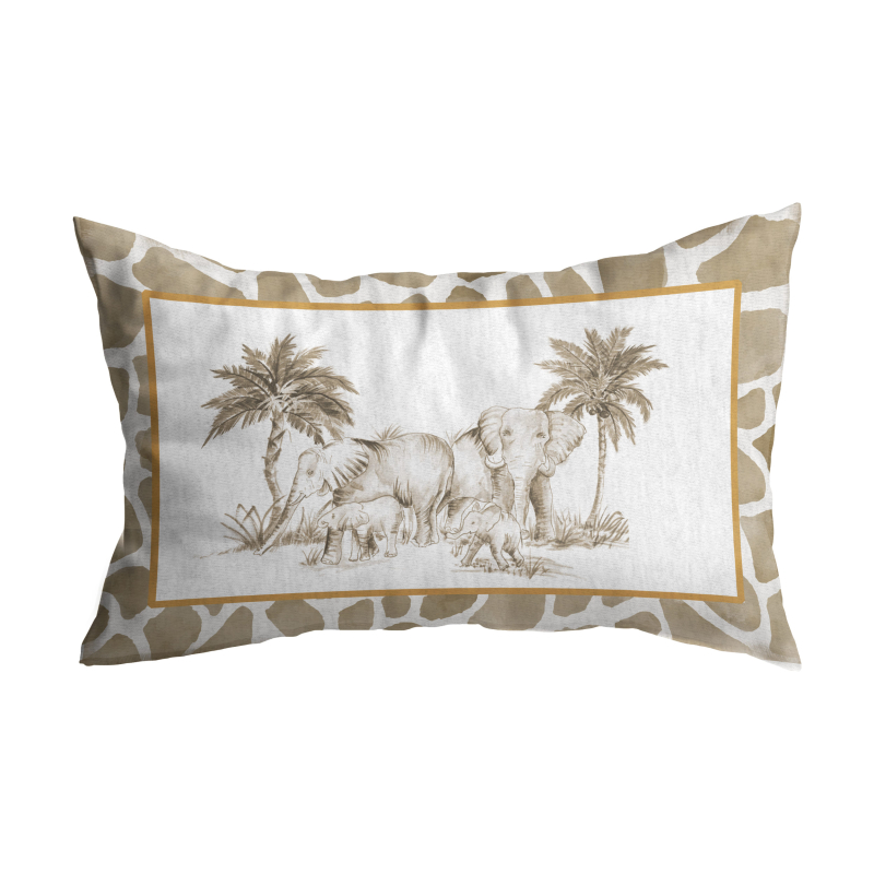 ALMOFADA RIM SAFARI ELEFANTE - Linha Safari - HD - 