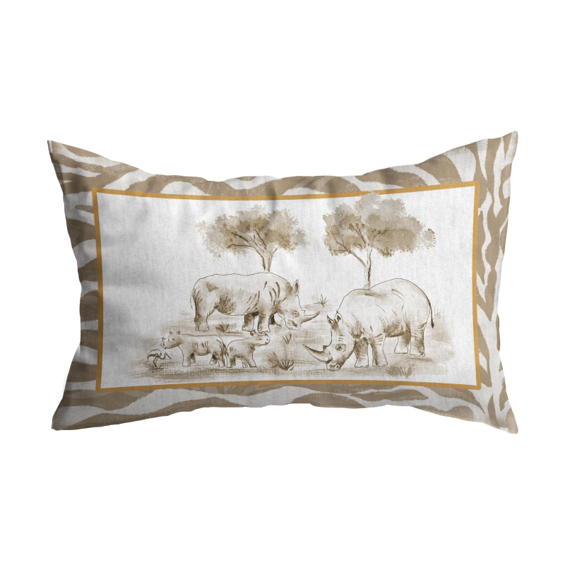 ALMOFADA RIM SAFARI RINOCERONTE - Linha Safari - HD - 