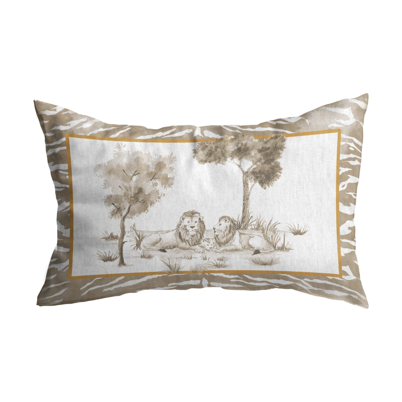 ALMOFADA RIM SAFARI LEAO - Linha Safari - HD - 