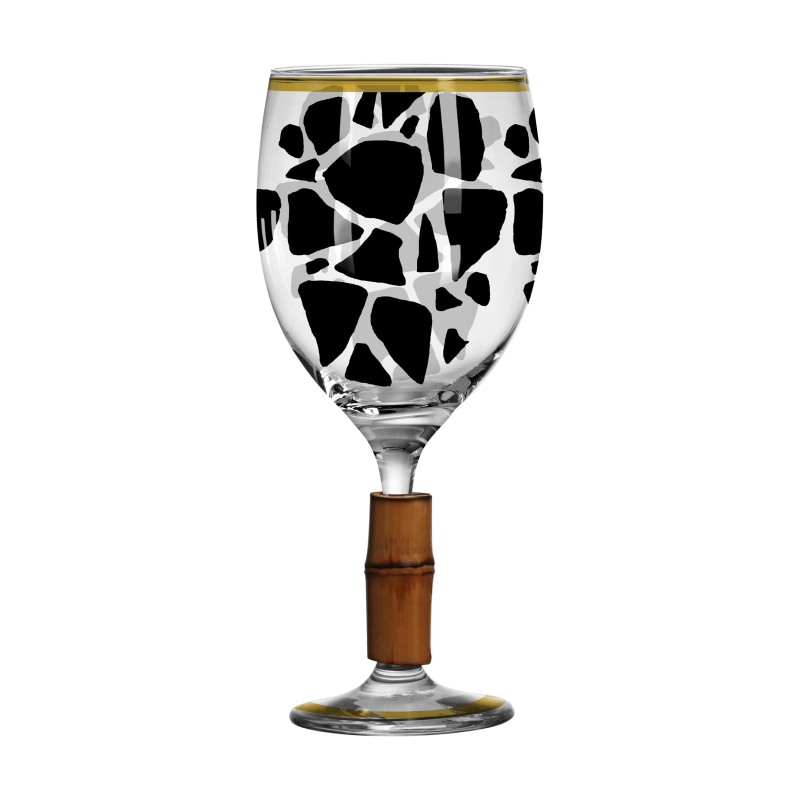 TACA DE AGUA GIRAFA C/ BAMBU - Linha Jungle Colors - HD - 