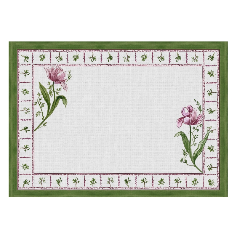 CONJ. JOGO AMERICANO PINK TULIP - Linha Pink Tulip - HD - 