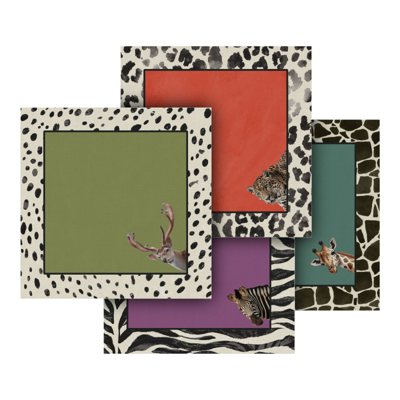 CONJ. GUARDANAPO JUNGLE COLORS - Linha Jungle Colors - HD - 