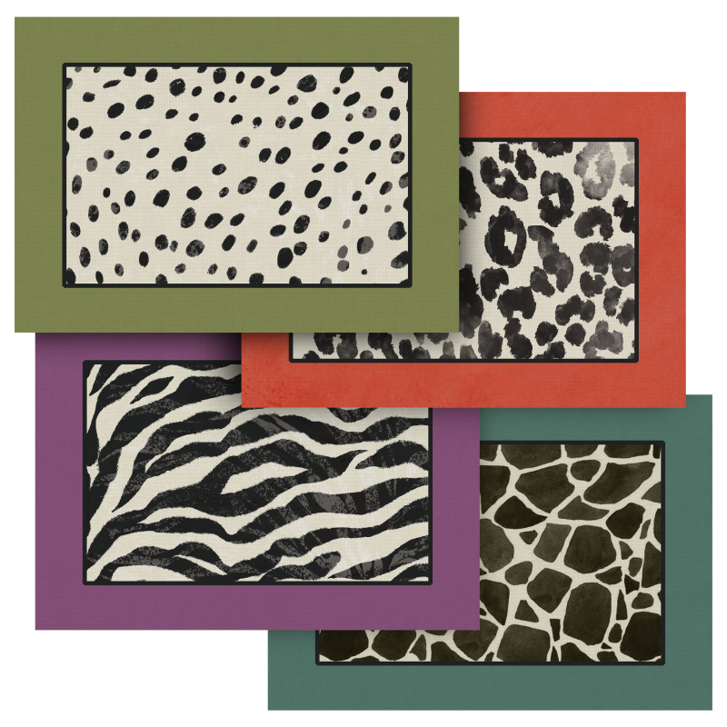 CONJ. JOGO AMERICANO JUNGLE COLORS - Linha Jungle Colors - HD - 