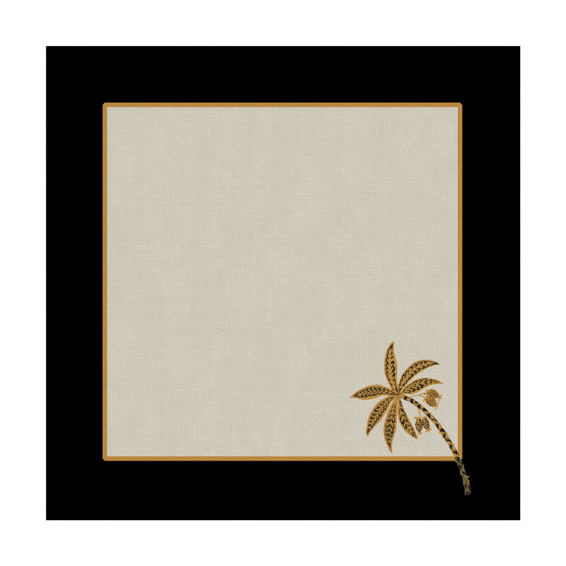 CONJ. GUARDANAPO COCONUT GOLD WHITE - Linha Coconut Gold - 