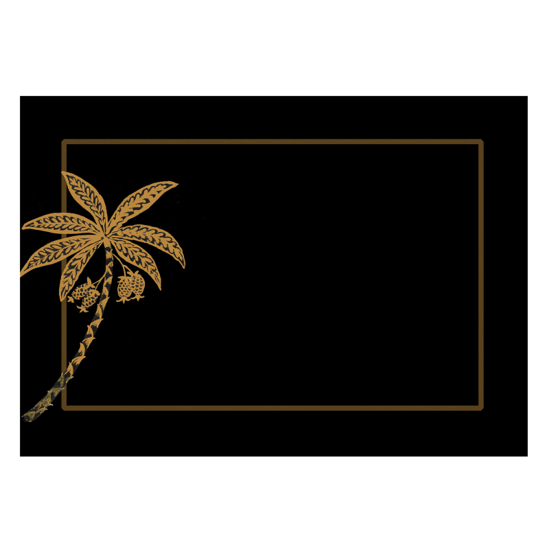 CONJ. JOGO AMERICANO COCONUT GOLD BLACK - Linha Coconut Gold - 