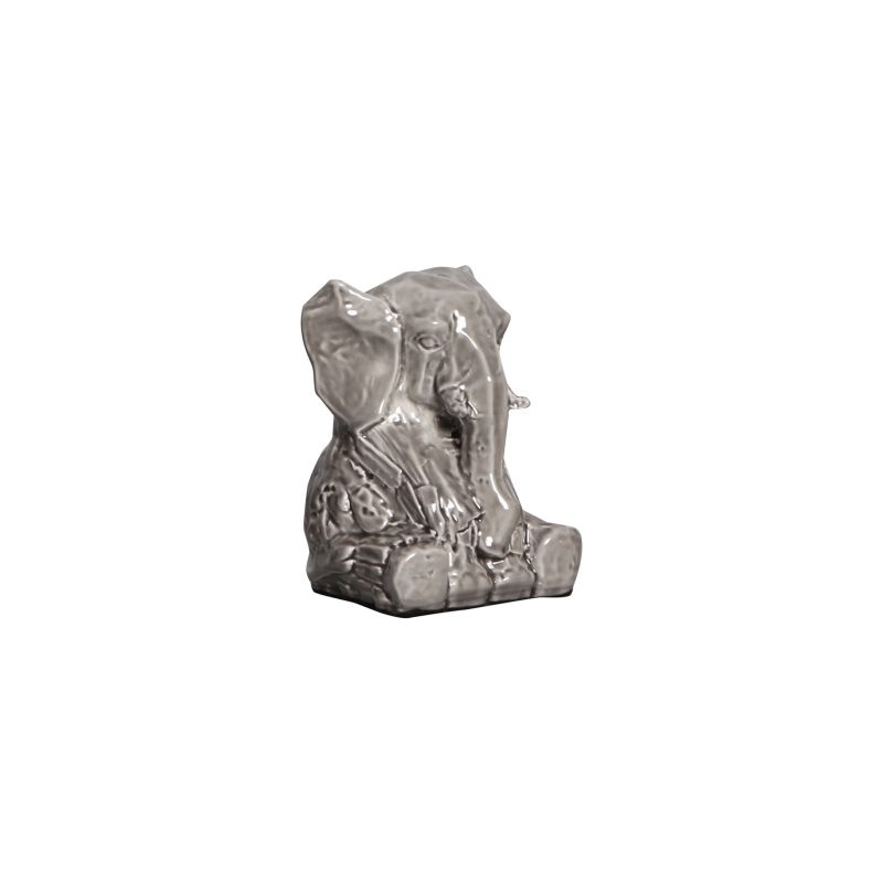 ELEFANTE PEQ MARROM FENDI -  Objetos para Decoração em cerâmica - 