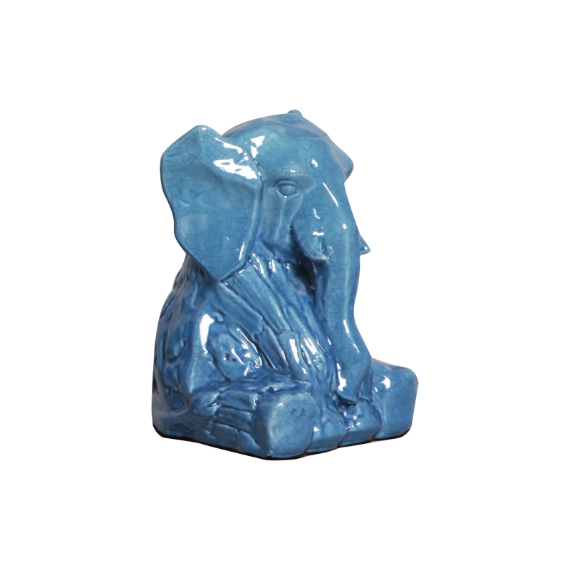 ELEFANTE MED AZUL JEANS -  Objetos para Decoração em cerâmica - 