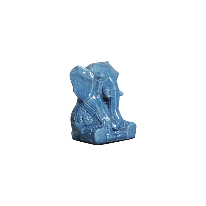 ELEFANTE PEQ AZUL JEANS -  Objetos para Decoração em cerâmica - 