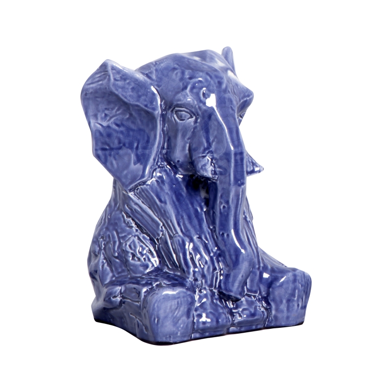 ELEFANTE GRANDE AZUL NOVO -  Objetos para Decoração em cerâmica - 