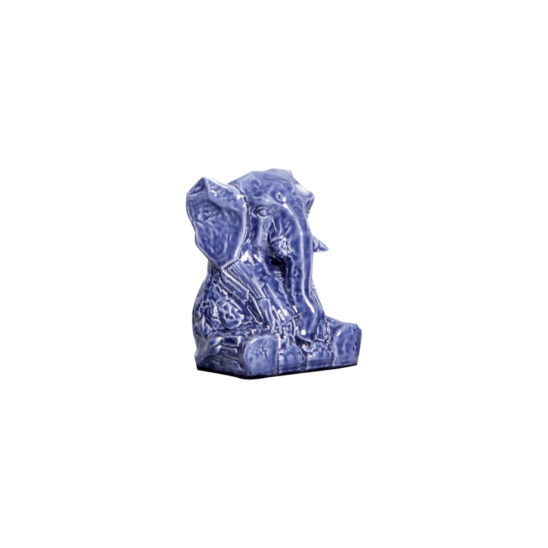 ELEFANTE PEQUENO AZUL NOVO -  Objetos para Decoração em cerâmica - 