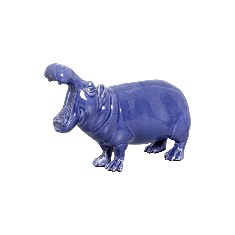 HIPOPÃ“TAMO MED AZUL NOVO -  Objetos para Decoração em cerâmica - 