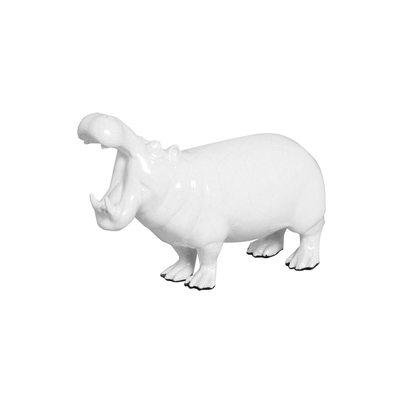HIPOPÃ“TAMO MED BRANCO -  Objetos para Decoração em cerâmica - 