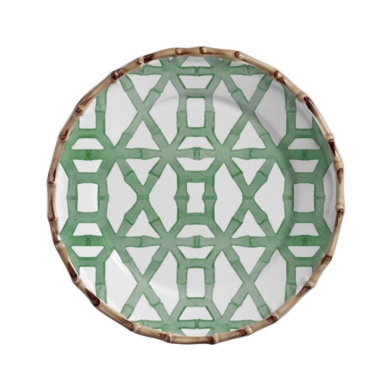 PRATO RASO BAMBOO PRINT VERDE - Linha Bamboo Print - 