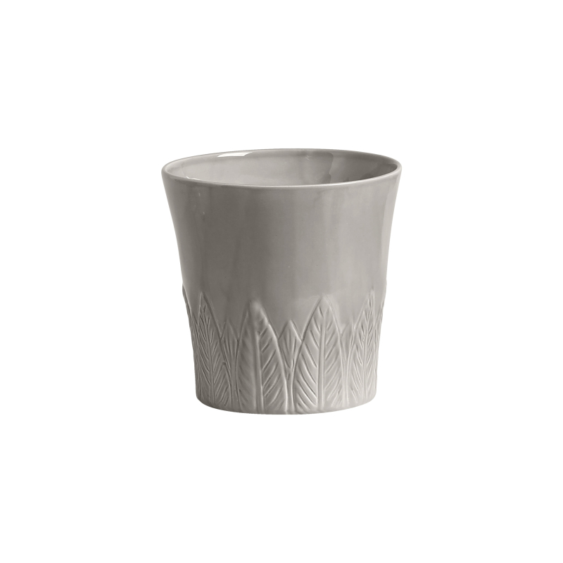 VASO PALM GRANDE CONCRETO ESMALTE - Linha Lançamentos Decoração - 