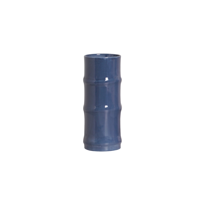 VASO BAMBU GRANDE AZUL TATI - Linha Lançamentos Decoração - 