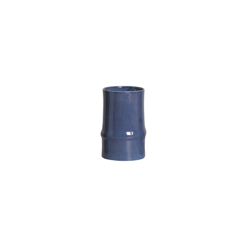 VASO BAMBU PEQUENO AZUL TATI - Linha Lançamentos Decoração - 