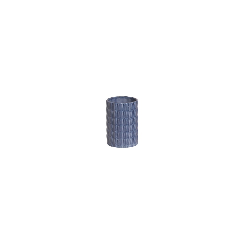 VASO SMALL ESCAMAS G AZUL TATI - Linha Lançamentos Decoração - 