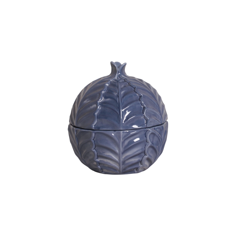 POTICHE FOLHAS AZUL TATI - Linha Lançamentos Decoração - 