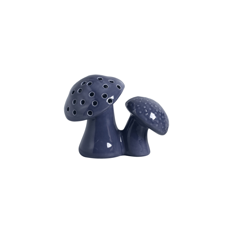 COGUMELO DUPLO ABERTO AZUL TATI ESMALTE - Linha Lançamentos Decoração - 