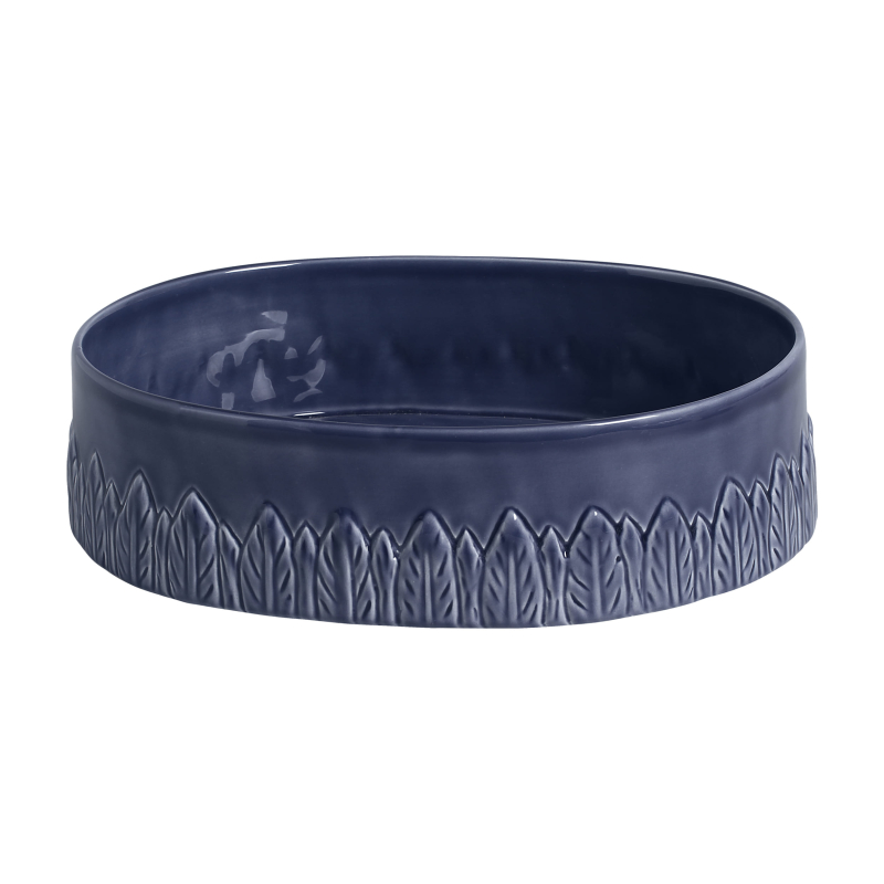 CENTRO DE MESA PALM GRANDE AZUL TATI ESMALTE - Linha Lançamentos Decoração - 