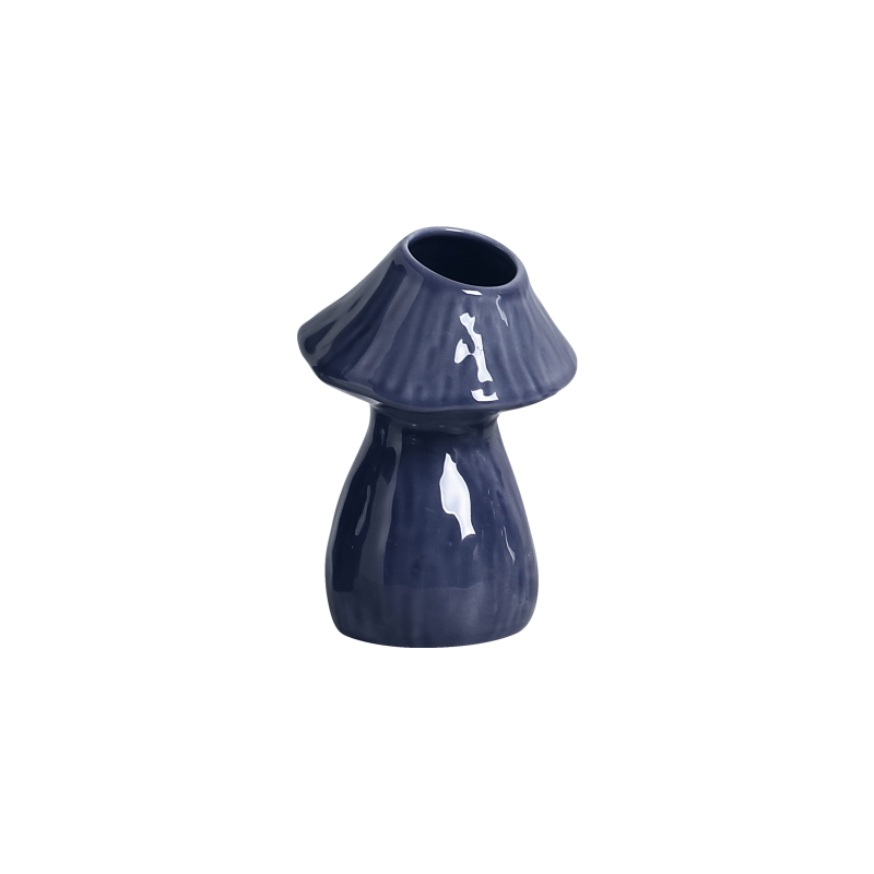 COGUMELO ALBA PEQUENO AZUL TATI ESMALTE - Linha Lançamentos Decoração - 