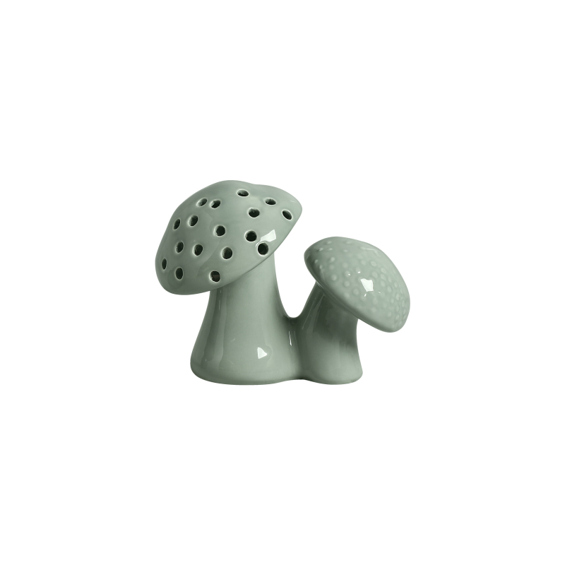 COGUMELO DUPLO ABERTO VERDE TATI ESMALTE - Linha Lançamentos Decoração - 