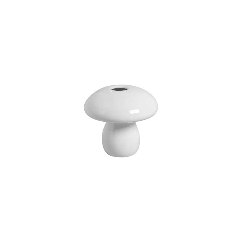 COGUMELO GRANDE ABERTO BRANCO ESMALTE - Linha Lançamentos Decoração - 