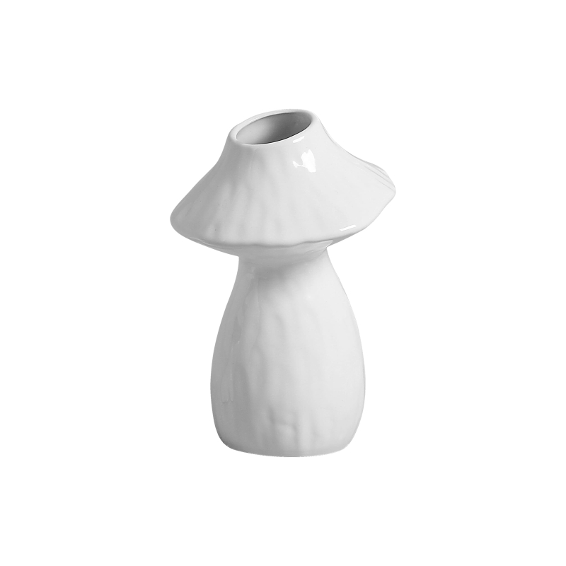 COGUMELO ALBA MÉDIO BRANCO ESMALTE - Linha Lançamentos Decoração - 