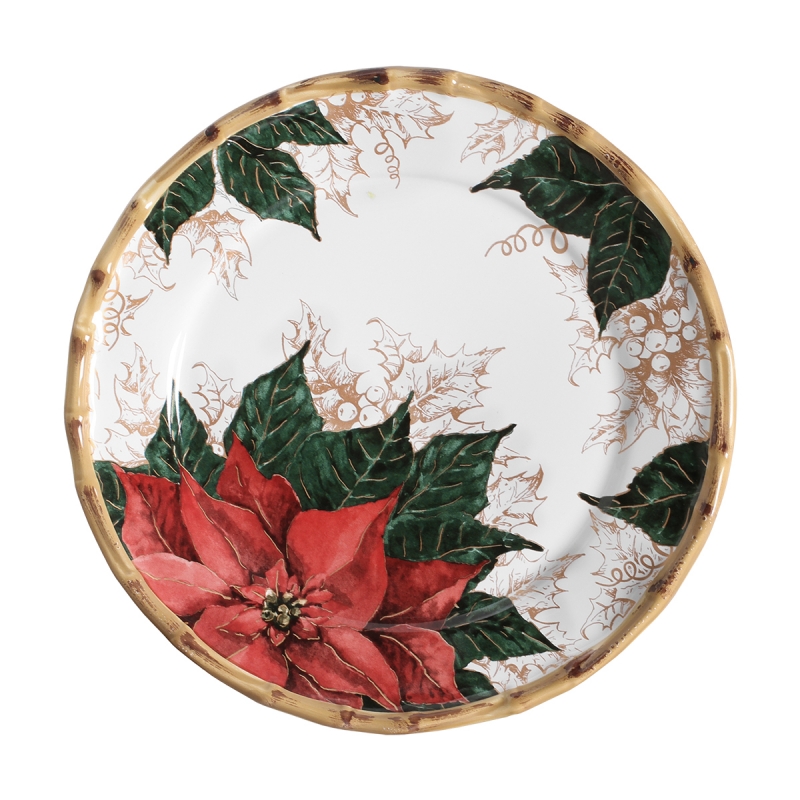 PRATO RASO CHRISTMAS FLOWERS - Linha Christmas Flowers - 