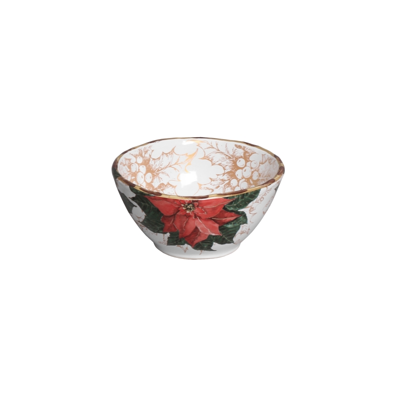 BOWL CEREAL CHRISTMAS FLOWERS - Linha Christmas Flowers - 