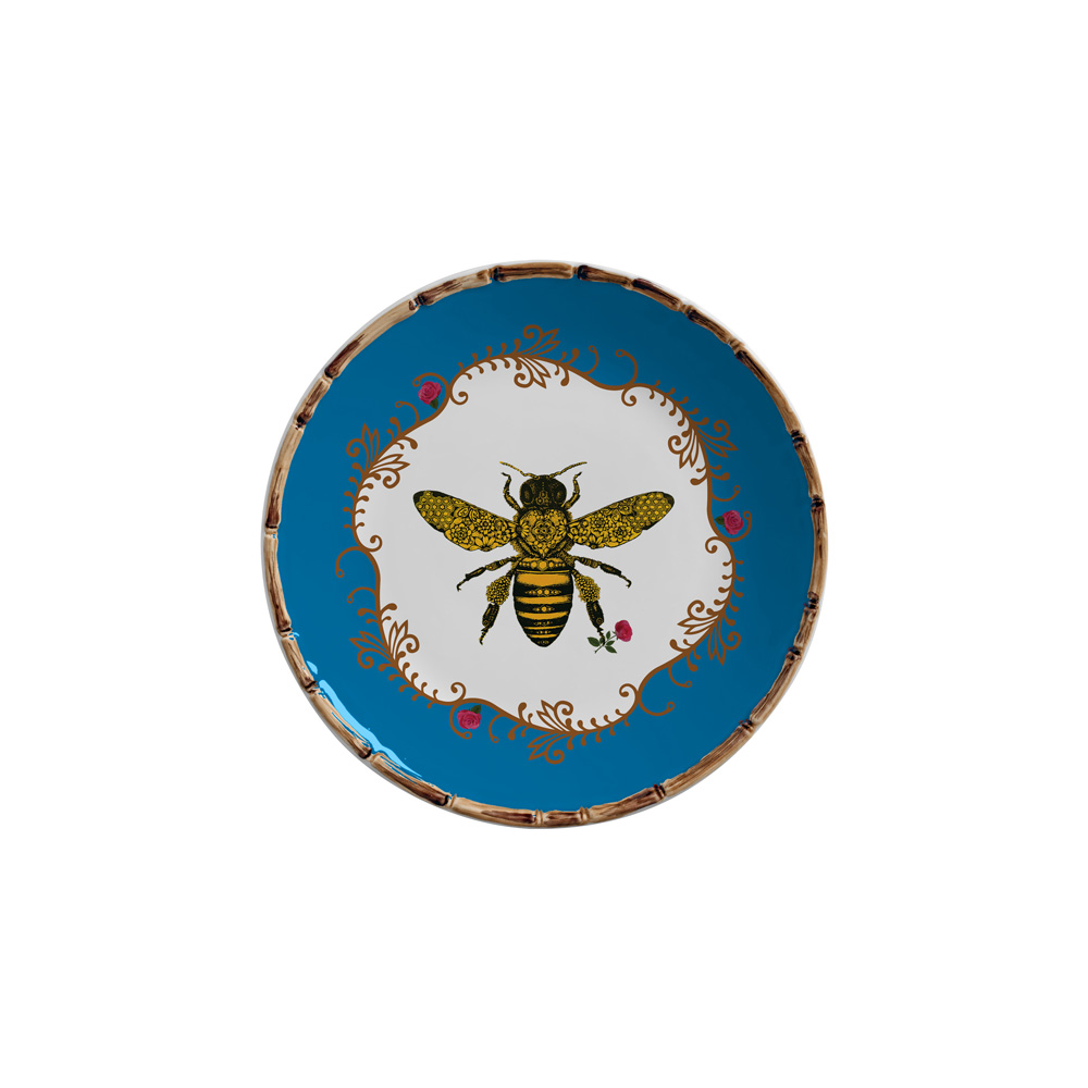 PRATO SOBREMESA ABEILLES AZUL - Linha Abeilles - 