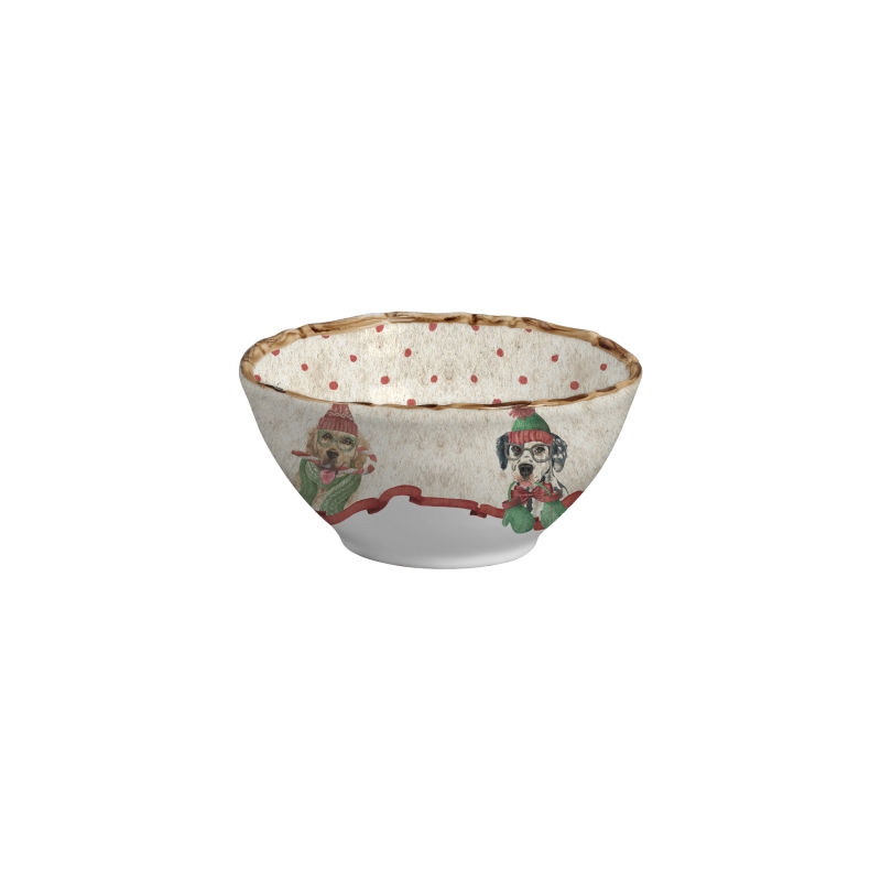 CONJ. 4 BOWL CEREAL CHRISTMAS DOGS - Linha Christmas Dogs - 