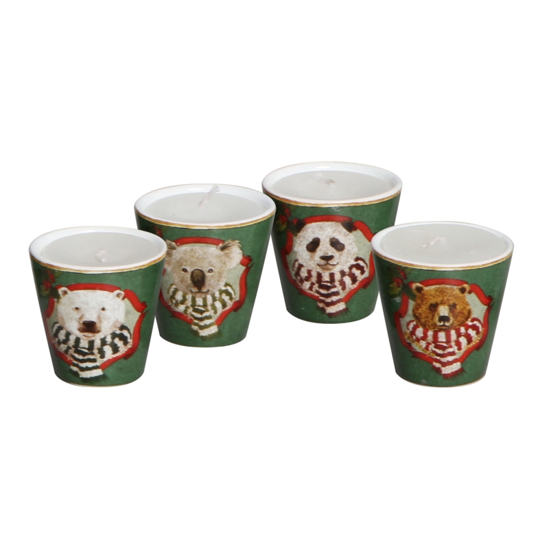 CONJ. 4 MINI VELA CHRISTMAS BEARS - Linha Christmas Bears - 